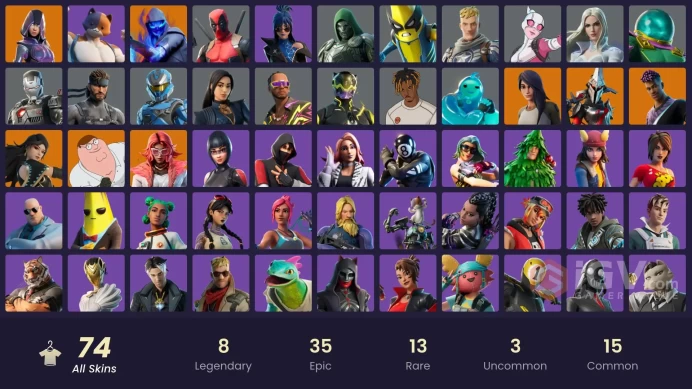 [PC] 74 skins | IKONIK | Glow | Tart Tycoon | Gear Specialist Maya | Fade | Fusion | Eternal Knight | Era | Valeria | Peter Griffin | 150 VB