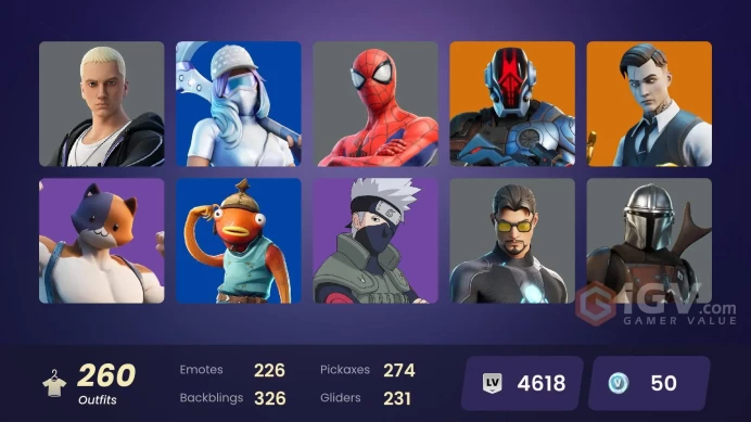 [ALL PLATFORMS]-245 Skin-Championship Aura-Major Glory OG-Naruto Uzumaki-Kakashi Hatake-Mogul Master (CHN)-Snoop Dogg-Lara Croft-FULL ACCESS-