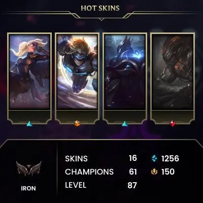 [EUW] - Iron II / 16 Skin / Changeable Mail | Instant Delivery | Lifetime Warranty | 100% Handmade & Secure | 24/7 Support