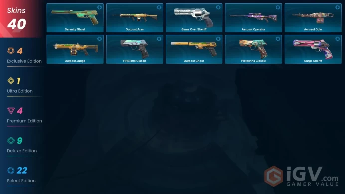 EU - LVL 140 - Unranked - 2 KNIVES - 40 SKINS (~18,275 VP) Elderflame Vandal, Ruin Dagger, Glitchpop Dagger, Singularity Phantom