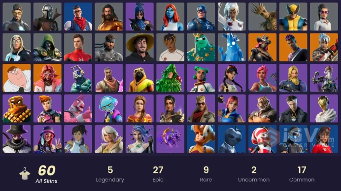 PC,PSN,XBOX 60 SKINS FA - PRODIGY - WOLVERINE,JULES,SPIDER MAN,CAP,DOOM,STORM,KORRA,MRBEAST RK777