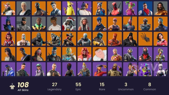 PC,PSN,XBOX 108 SKINS FA - STW - FLYTRAP,LYNX,SLIM SHADY,BURNOUT,CERBERUS,AHSOKA TANO,BRAT RK796
