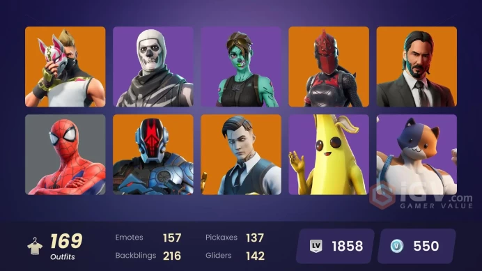 PC,PSN,XBOX 169 SKINS FA - STW - RAPTOR,LYNX,GOAT,SKULL TROOPER,NARUTO,GHOUL TROOPER,MIDORIYA,MRS INCREDIBLE RK798