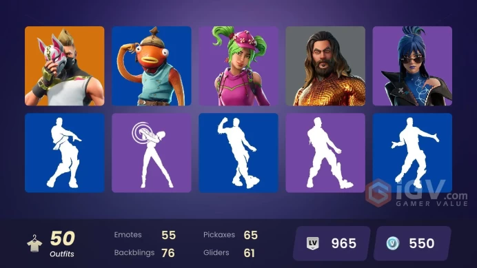 PC,PSN,XBOX 50 SKINS FA - DRIFT - OMEGAROK - ETERNAL KNIGHT - SUMMIT STRIKER - FABLE - FISHSTICK RK603