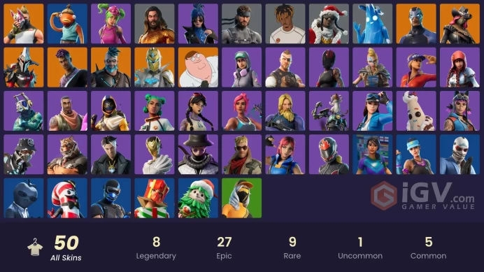 PC,PSN,XBOX 50 SKINS FA - DRIFT - OMEGAROK - ETERNAL KNIGHT - SUMMIT STRIKER - FABLE - FISHSTICK RK603