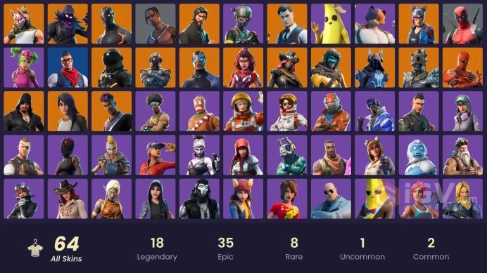 PC,PSN,XBOX 64 SKINS FA - REAPER - TRAVIS SCOTT - CLUTCH&GRIND - VANGUARD ZADIE - TAKE THE L RK616