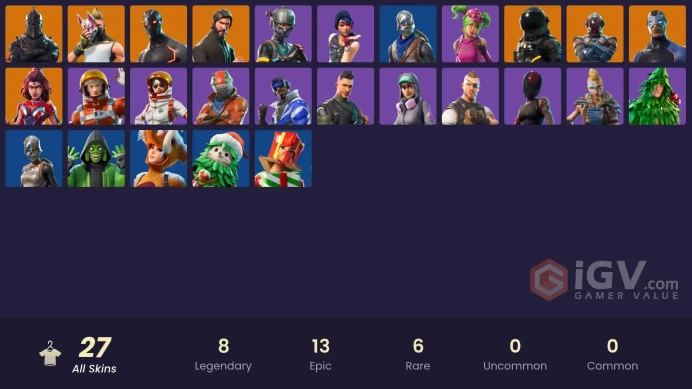 PC,PSN,XBOX 27 SKINS FA - BLACK KNIGHT - REAPER - MEZMER,RUST LORD,VISITOR - FLOSS - TAKE THE L RK620