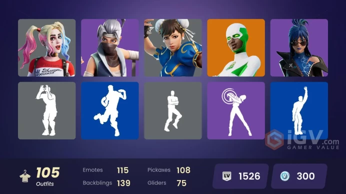 PC,PSN,XBOX 105 SKINS FA - BACKLASH,BLAZE,EREN,KATALINA,MARIGOLD,CHUN-LI,HARLEY,SURF WITCH,CATWOMAN RK708