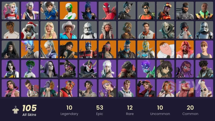 PC,PSN,XBOX 105 SKINS FA - BACKLASH,BLAZE,EREN,KATALINA,MARIGOLD,CHUN-LI,HARLEY,SURF WITCH,CATWOMAN RK708