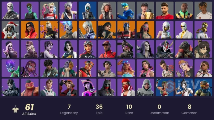 PC,PSN,XBOX 61 SKINS FA - POLO PRODIGY - HARLEY QUINN,JOLTARA,NINJA,VANGUARD ZADIE,TRICKSY RK624
