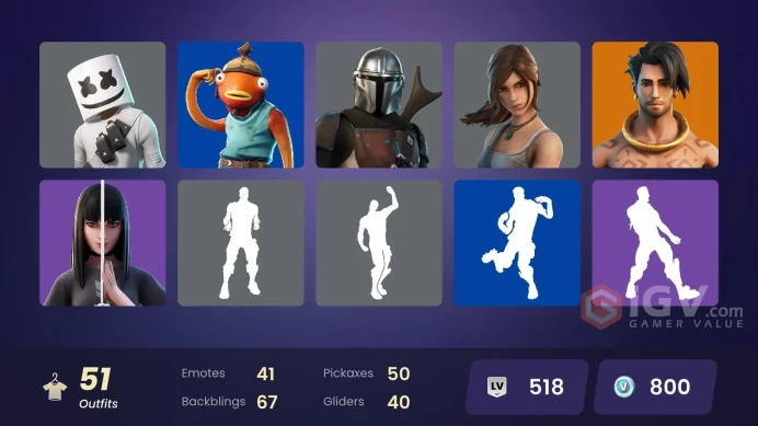 PC,PSN,XBOX 51 SKINS FA - OBLIVION,MARSHMELLO,KOR,LARA CROFT,THANOS,RICK,BRAT,SILVER SURFER,MSTER CHIEF RK831