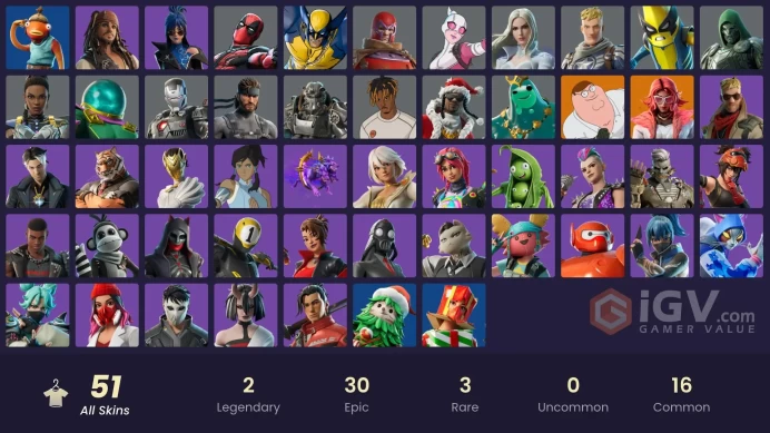 PC,PSN,XBOX 51 SKINS FA - DOOM,WOLVERINE,SHADOW MONKS,FELINA,KENDO,JADE,PETER GRIFFIN RK791
