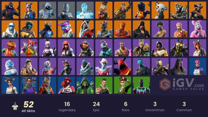 PC,PSN,XBOX 52 SKINS FA - KRAMPUS,DJ BOP,LYNX,WUKONG,CRACKSHOT,CLOAKED SHADOW,FUNK OPS,PEEKABOO,MEZMER RK849