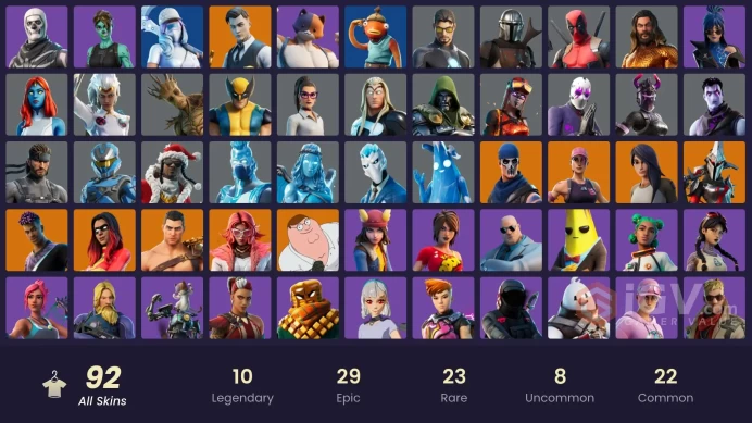 PC,PSN,XBOX 92 SKINS FA - STW - GOLD MIDAS,BLAZE,GHOUL TROOPER,THOR,TONY STARK,JOLTARA,ETERNAL KNIGHT,DREAM,DIAMOND DIVA RK850