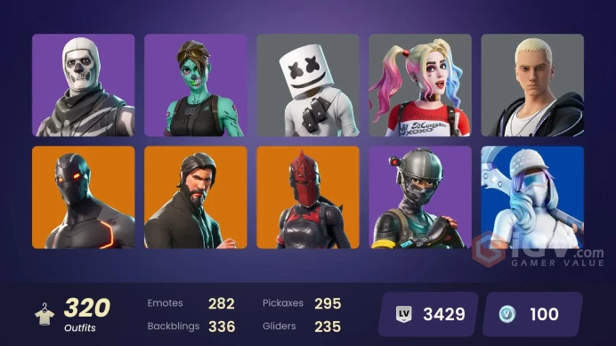 PC,PSN,XBOX 320 SKINS FA - STW - REAPER - GALAXY SCOUT,KOR,CHUN-LI,VENOM,RAVEN,WOLVERINE,ARIANA,WONDER WOMAN,CREED RK738