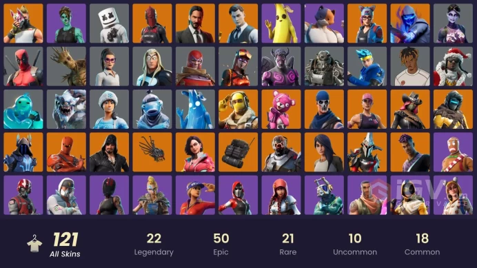 PC,PSN,XBOX 121 SKINS FA - STW - JOHN WICK,LYNX,BLAZE,MARSHMELLO,GHOUL TROOPER,NINJA,RUBY,TRIGGERFISH RK744