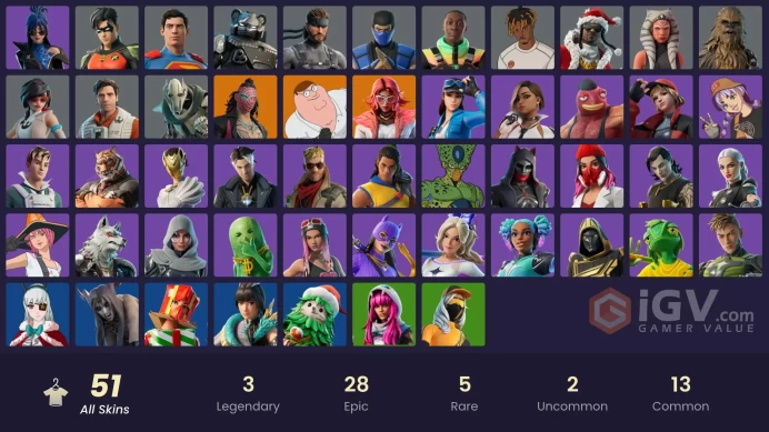 PC,PSN,XBOX 51 SKINS FA - VANGUARD ZADIE,SUPERMAN,CELL,VALENTINA,SUBZERO,CHEWBACCA,REINA,GUARDIAN LIN RK747