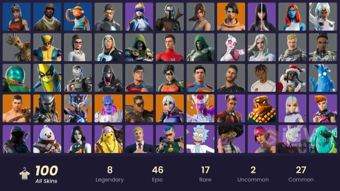 PC,PSN,XBOX 100 SKINS FA - NEO VERSA,SUPERMAN,FELINA,KOR,WOLVERINE,LARA CROFT,DOOM,MARIGOLD,RENEGADE RAIDER RK663