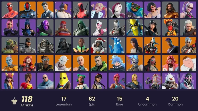 PC,PSN,XBOX 118 SKINS FA - MACHINIST,SPIDER-MAN,PEELVERINE,FELINA,JULES,YELLOWJACKET,IRIS,AURA RK669