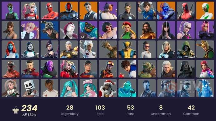 PC,PSN,XBOX 234 SKINS FA - TRINITY TROOPER,BACKLASH,FUSION,BLAZE,GALAXY SCOUT,CHUN-LI,DOOM,LARA CROFT,HINATA,SAKURA RK758