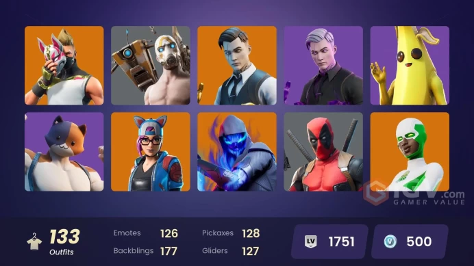 PC,PSN,XBOX 133 SKINS FA - PSYCHO BANDIT - BACKLASH,BENDER,INVINCIBLE,THANOS,THUNDER,ANAKIN,LEWIS HAMILTON RK770