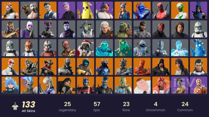 PC,PSN,XBOX 133 SKINS FA - PSYCHO BANDIT - BACKLASH,BENDER,INVINCIBLE,THANOS,THUNDER,ANAKIN,LEWIS HAMILTON RK770