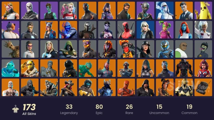 [PC/XBOX] 172 skins | The Reaper | Glow | Leviathan Axe | Elite Agent | Gold Brutus | Gold Midas | Omega (stage 5) | Rogue | Striker | 0 VB