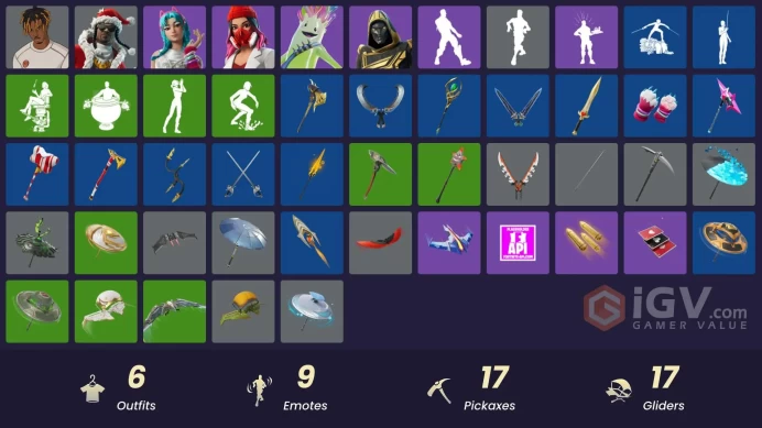 [PSN/XBOX/PC] 6 skins | Santa Dogg | Slayer Juice WRLD | Yulejacket | Color Splash Jellie | Katalina | Blitz Knight | Piñata Brian | Cozy Conch