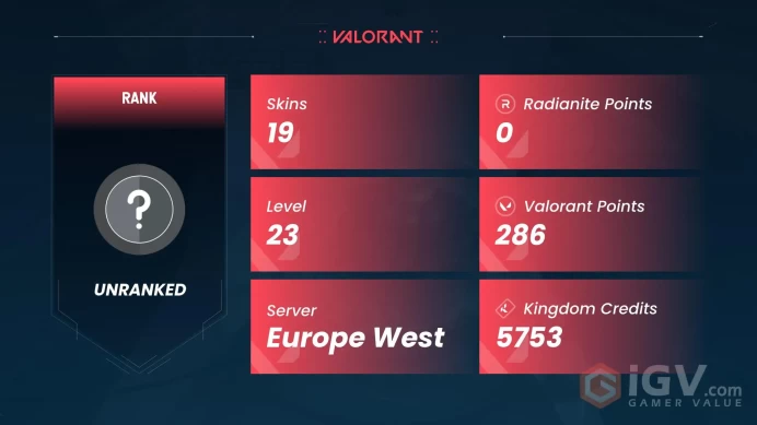 [Code 8503] Level 23 + 19 Skins / Europe / Very Cheap