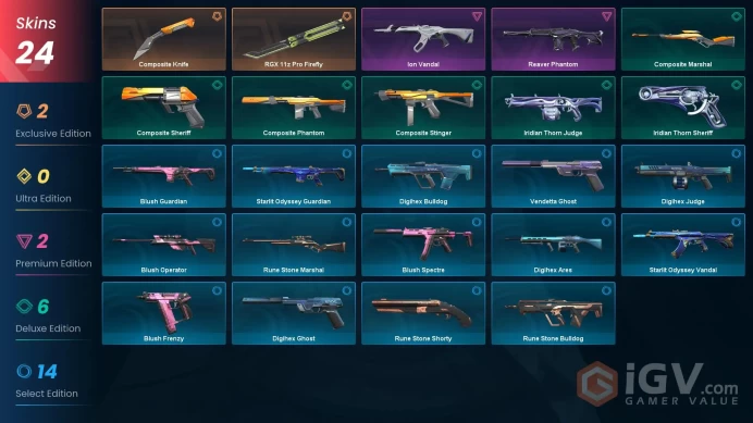 EU | Full Acces | 24 Skins | Rgx11z Pro Firefly | Reaver Phantom | Ion Vandal