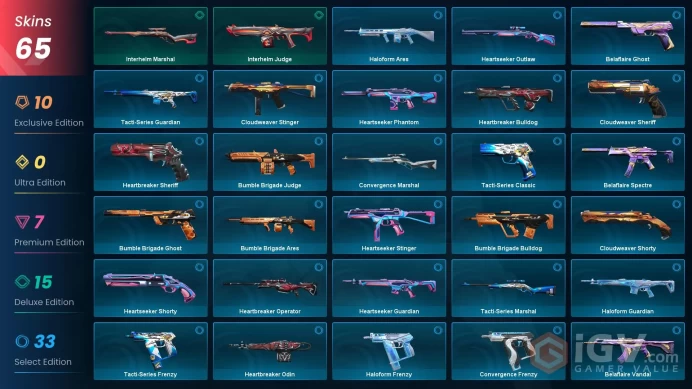 EU-TR [ 65 TOP SKINS + 7 KNIFE ]  31,700 VP SPENT | Magepunk Sparkswitch + Champions 2024 Phantom + Prelude to Chaos Vandal / FULL ACCES