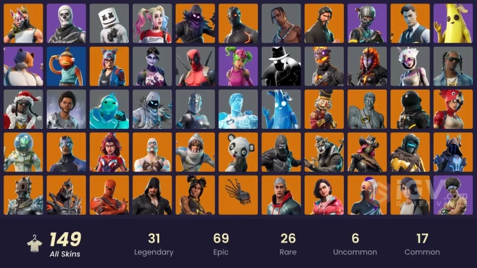 Travis Scott, The Reaper, Elite Agent, Take the L, Fresh, Candy Axe, Midas Gold, Astroworld Cyclone | 149 Skins [Full Access] Psn, Xbox, PC