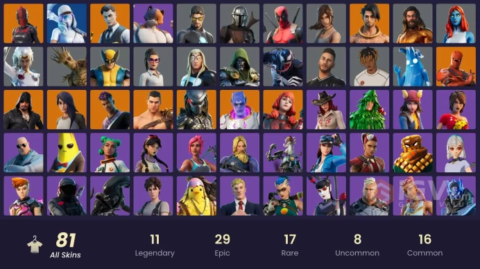 300$ Spent [PC/XBOX] 79 skins | Jules | Aura | Lara Croft | Tony Stark | Mystique | Jabba Switchway | Star Wandmssh95