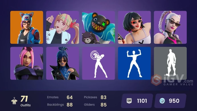 [PC/PSN/NINTENDO]   71 skins | Moon Knight | Eren Jaeger | Malik (Solitary Defender) | Blackheart (Stage 8) | Iconic EraDU112 