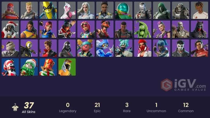 [PC/XBOX/NINTENDO]   37 skins | Magneto | Captain Jones (Pen & Ink) | Camo War Machine | Black Panther (Shuri) | Dark GwenpoolDU203 