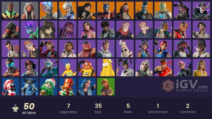 [PC/PSN/NINTENDO]   50 skins | Aura | Get Griddy | Eren Jaeger | Optimus Prime | Spectra Knight | Collector Kado ThorneLT104 