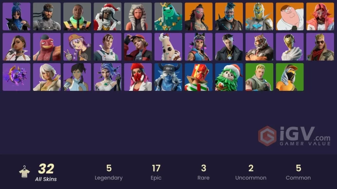 [PC/PSN/XBOX/NINTENDO]     32 skins | Harbinger Armor Omegarok | Spectra Knight| Kado Thorne | Valeria | Poseidon | Ahsoka TanoDU137 