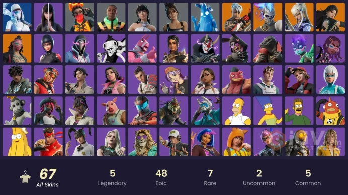 PC/PSN/XBOX 67 skins | Star Wand | FNCS 3:1 Champion | Magmatic Mizuki (Cover-up Off) | Onlui567