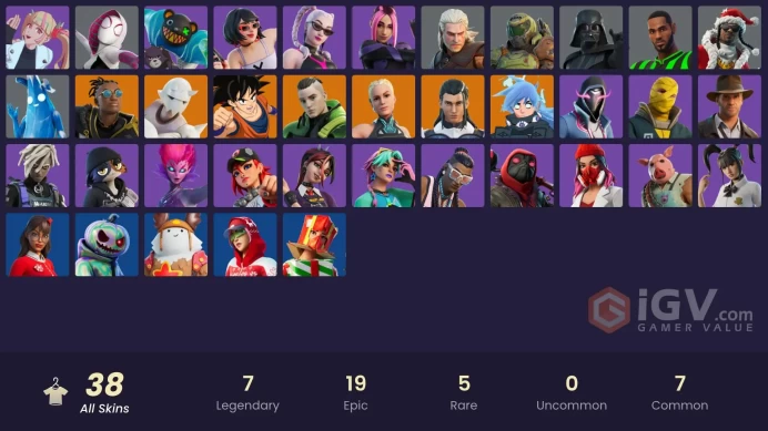 [PC/XBOX] 36 skins | Son Goku | Get Griddy | The Ageless Champion | Paradigm (Aurelian)M219