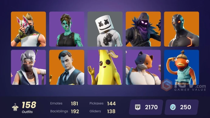 [PC/PSN/NINTENDO] 158 skins | OG STW | Gold Midas | Fishstick (World Cup) | Gold Brutus | Curse Buster | GrindMB52