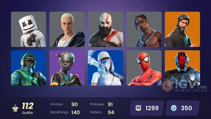 [PC/XBOX] 112 skins | Travis Scott | The Reaper | Elite Agent | GOLDEN AGENT | Leviathan Axe | Take The L 	pr3