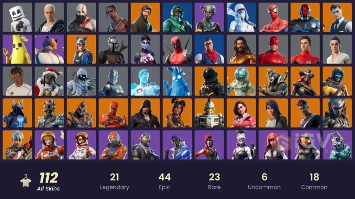 [PC/XBOX] 112 skins | Travis Scott | The Reaper | Elite Agent | GOLDEN AGENT | Leviathan Axe | Take The L 	pr3