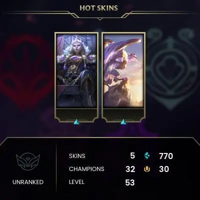[EUW SERVER] Unranked Smurf Account ◈ UNRANKED ◈ lvl 30 + ◈10 Unranked Games NOT PLAYED ◈ FULL ACCESS ◈ EUROPE WEST ◈ 24/7 Live service
