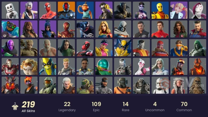 [PSN/XBOX/PC] 218 skins | Master Chief (Matte Black) | Ronin | Zeus | Valeria | Frostbite | The Imagined | Paradigm (Reality-659)