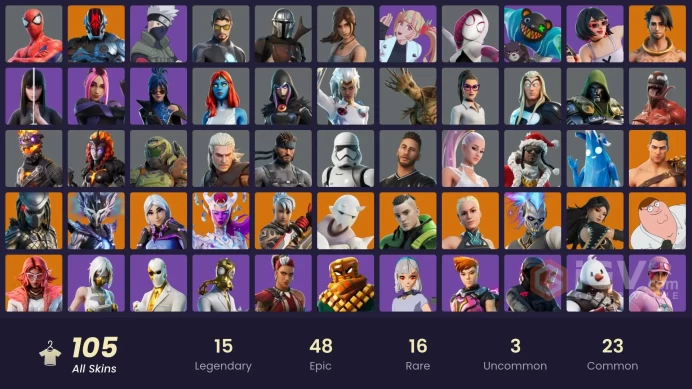 [PSN/XBOX/PC] 105 skins | Ronin | Valeria | Paradigm (Reality-659) | Renzo the Destroyer | Twyn | Predator | Era | Raz | Peter Griffin | Snap