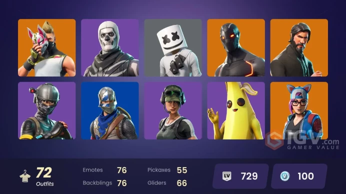 PC,PSN,XBOX 72 SKINS FA - REAPER - BLUE SQUIRE - LYNX,RUIN,CLUTCH&GRIND,SKULL TROOPER,SKULL RANGER RK867
