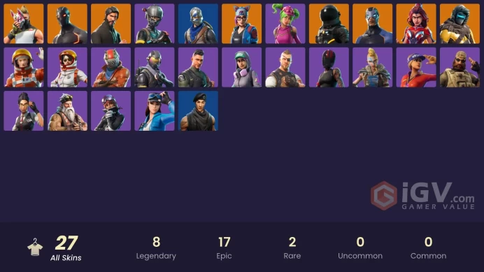 PC,PSN,XBOX 27 SKINS FA - OG RAIDER'S REVENGE - BLUE SQUIRE - REAPER - OMEGA - TAKE THE L - MAKO RK905