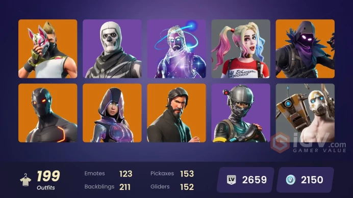 [PC/PSN/XBOX] 198 skins | Galaxy | The Reaper | Glow | Elite Agent | OG STW | Gold Brutus | Take The L	Y162