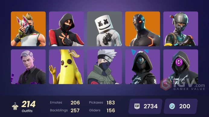 [PC/PSN] 214 skins | IKONIK | Elite Agent | Rogue Agent | Blue Striker | Fixer | Naruto Uzumaki | Freediver | Valkyrie | 200 VB