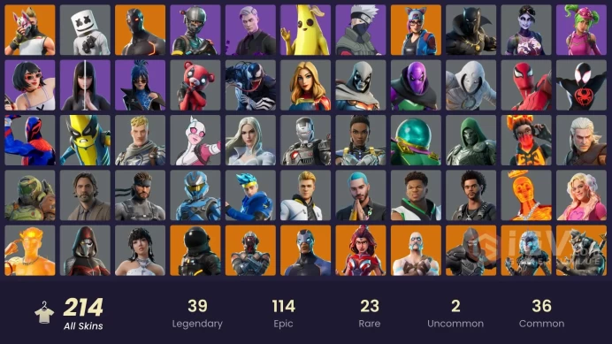 [PC/PSN] 214 skins | IKONIK | Elite Agent | Rogue Agent | Blue Striker | Fixer | Naruto Uzumaki | Freediver | Valkyrie | 200 VB